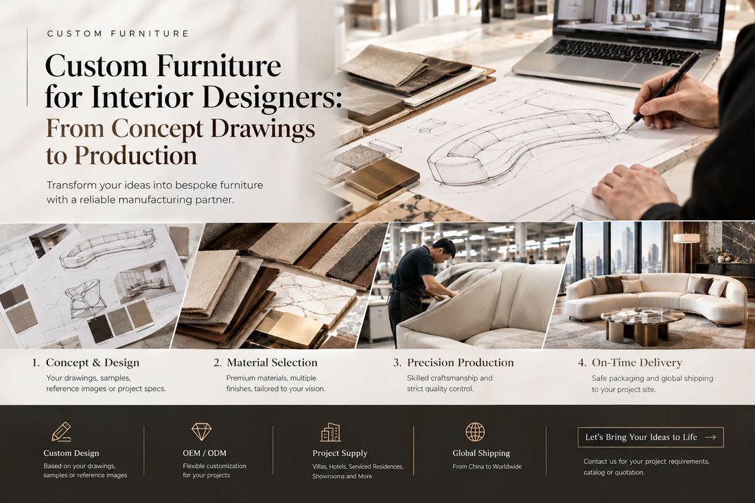 Custom Furniture for Interior Designers: From Concept Drawings to Production