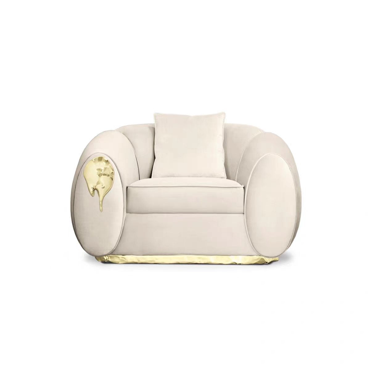 Luxury Italian Bocadolobo Inspired Leather Lounge Chair