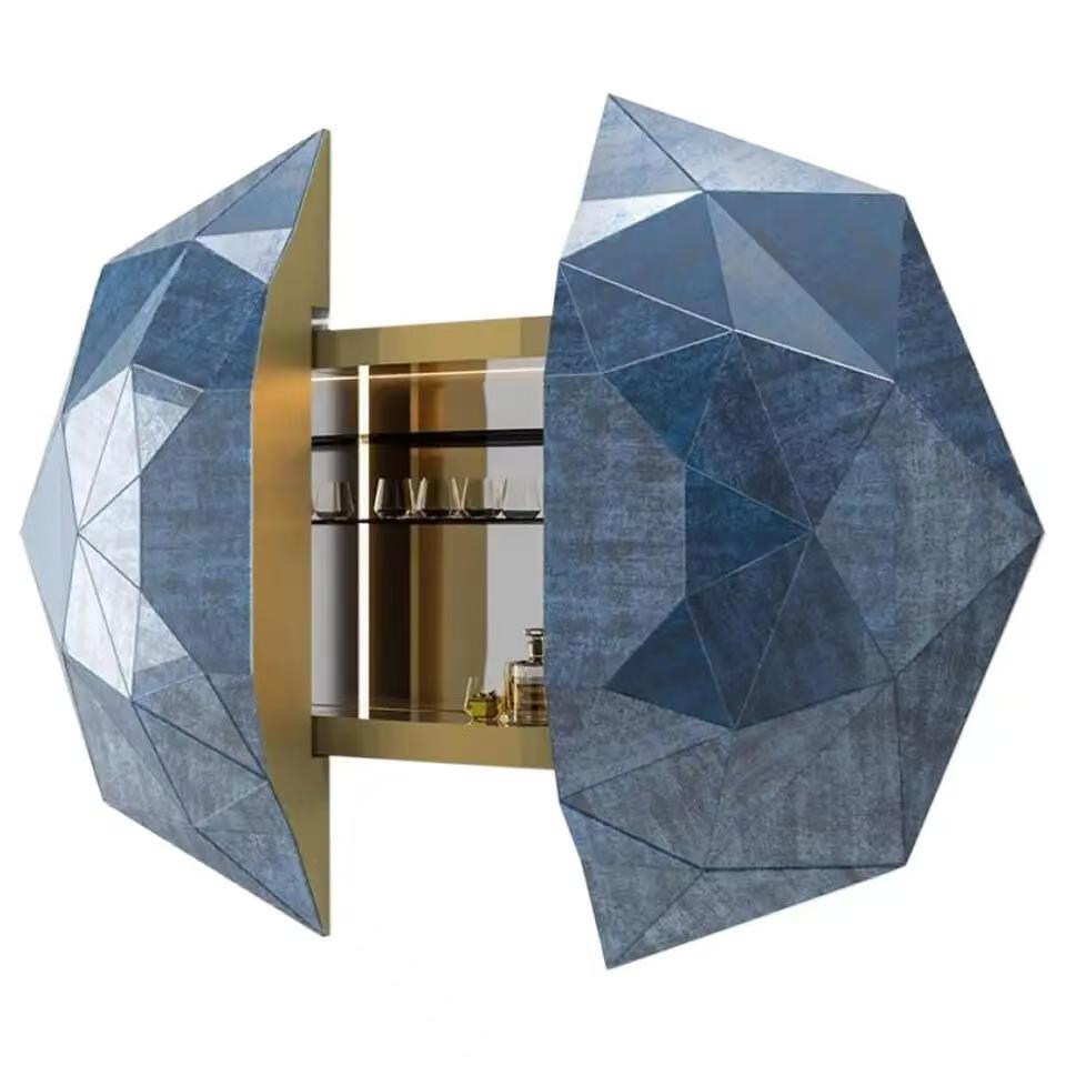 Luxury Diamond Wine Display Cabinet