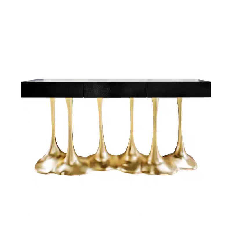 Luxury Brass Console Cabinet Design