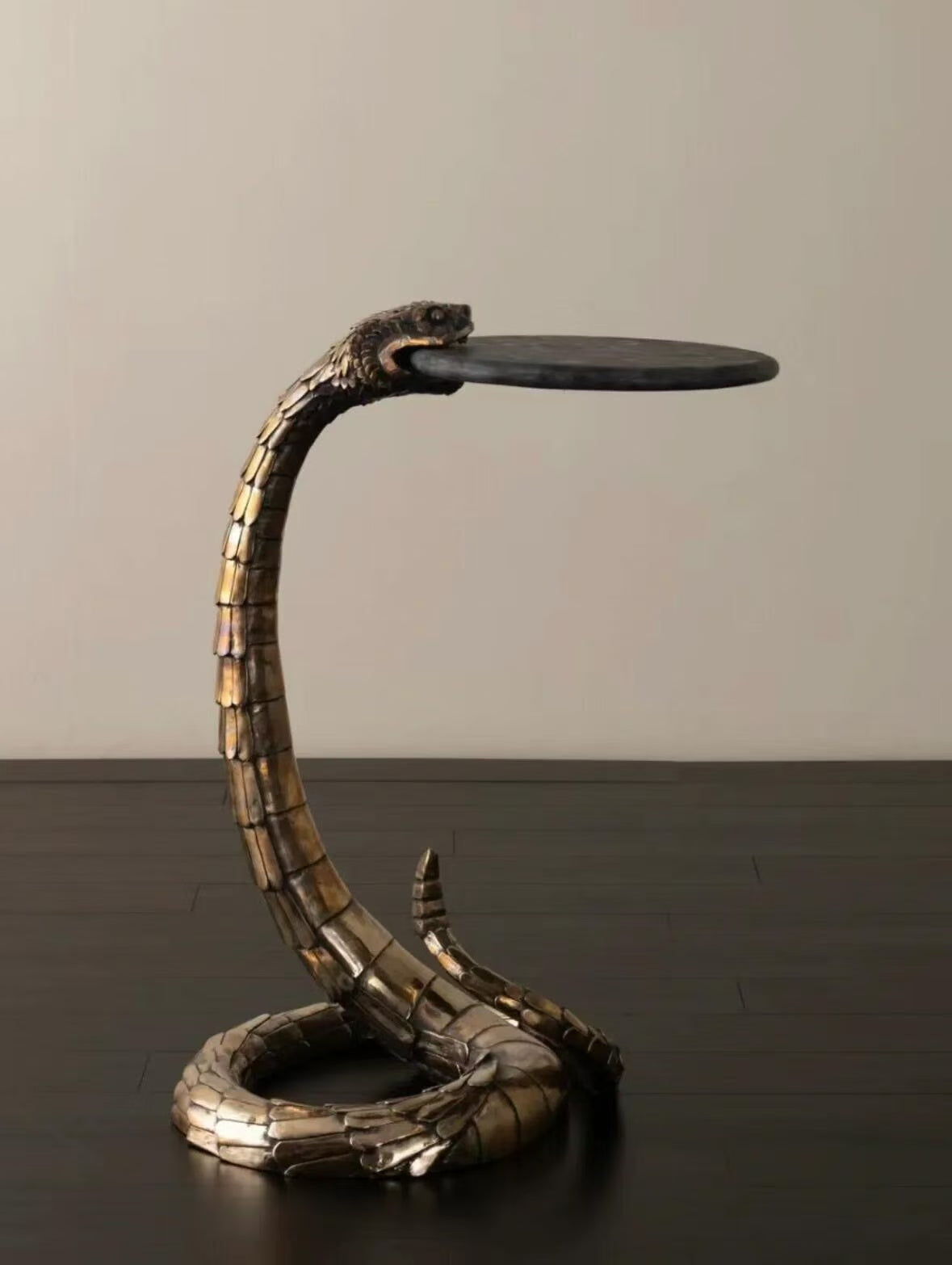 Limited Edition Copper Rattlesnake Side Table