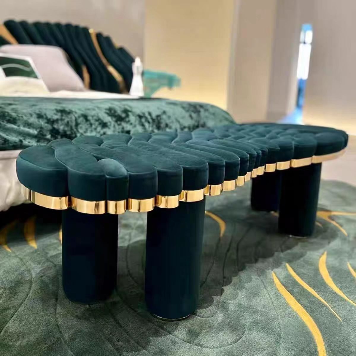 Luxury Italian Irregular Designer Bench