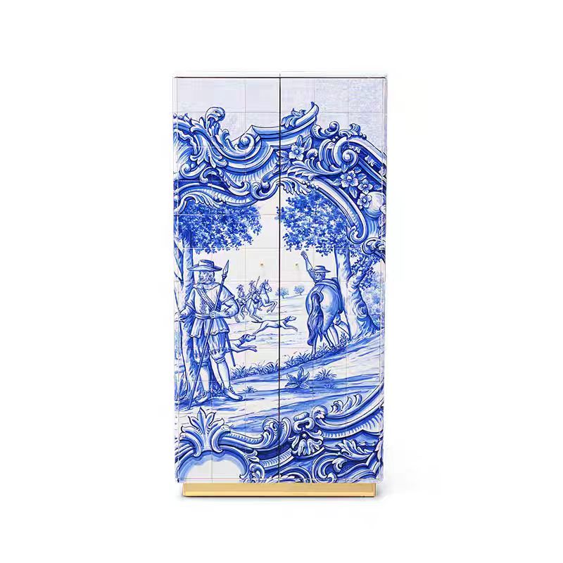 Luxury Italian Hand Painted Sideboard Cabinet Design