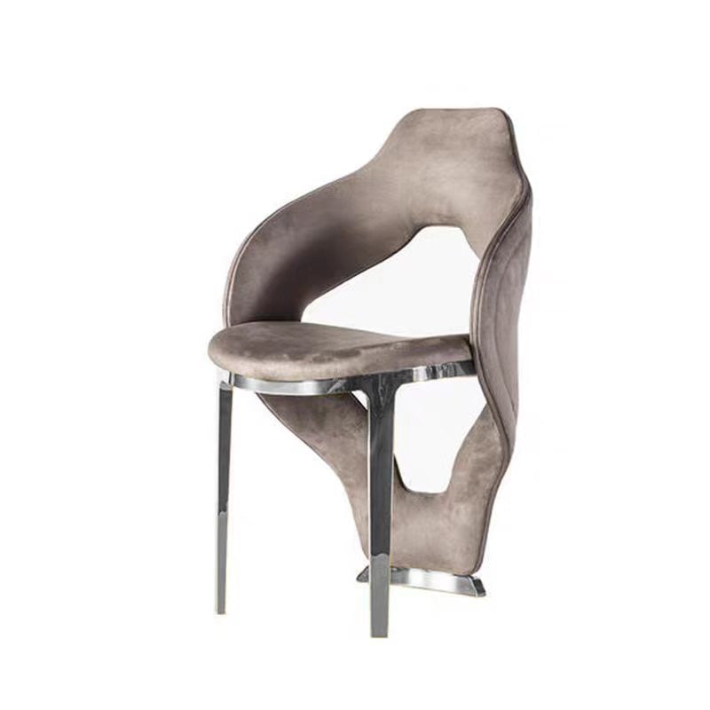 European Luxury Curved Accent Chair