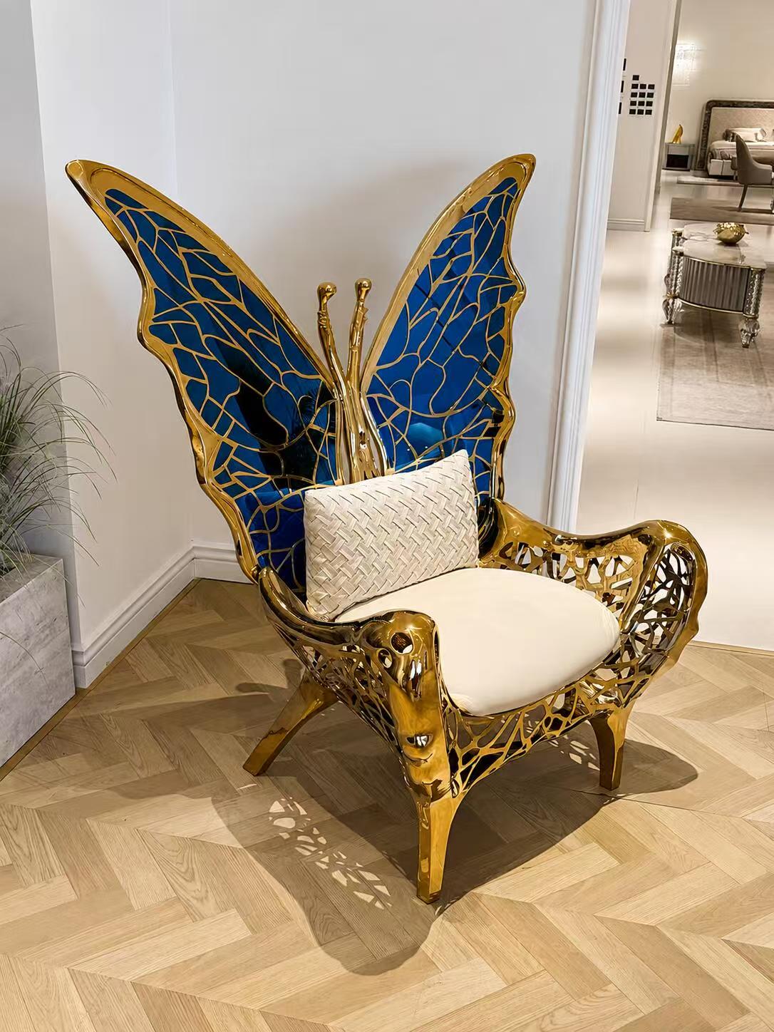 Luxury Italian Butterfly Queen Armchair