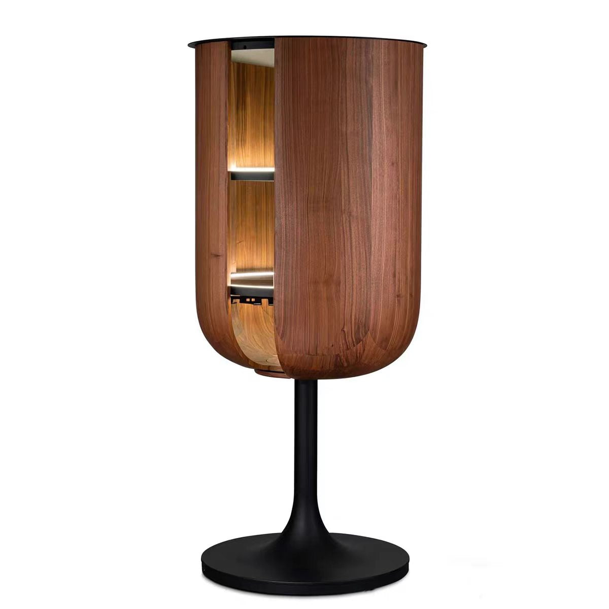 Luxury Italian Rotating Wine Cabinet with Solid Wood Design