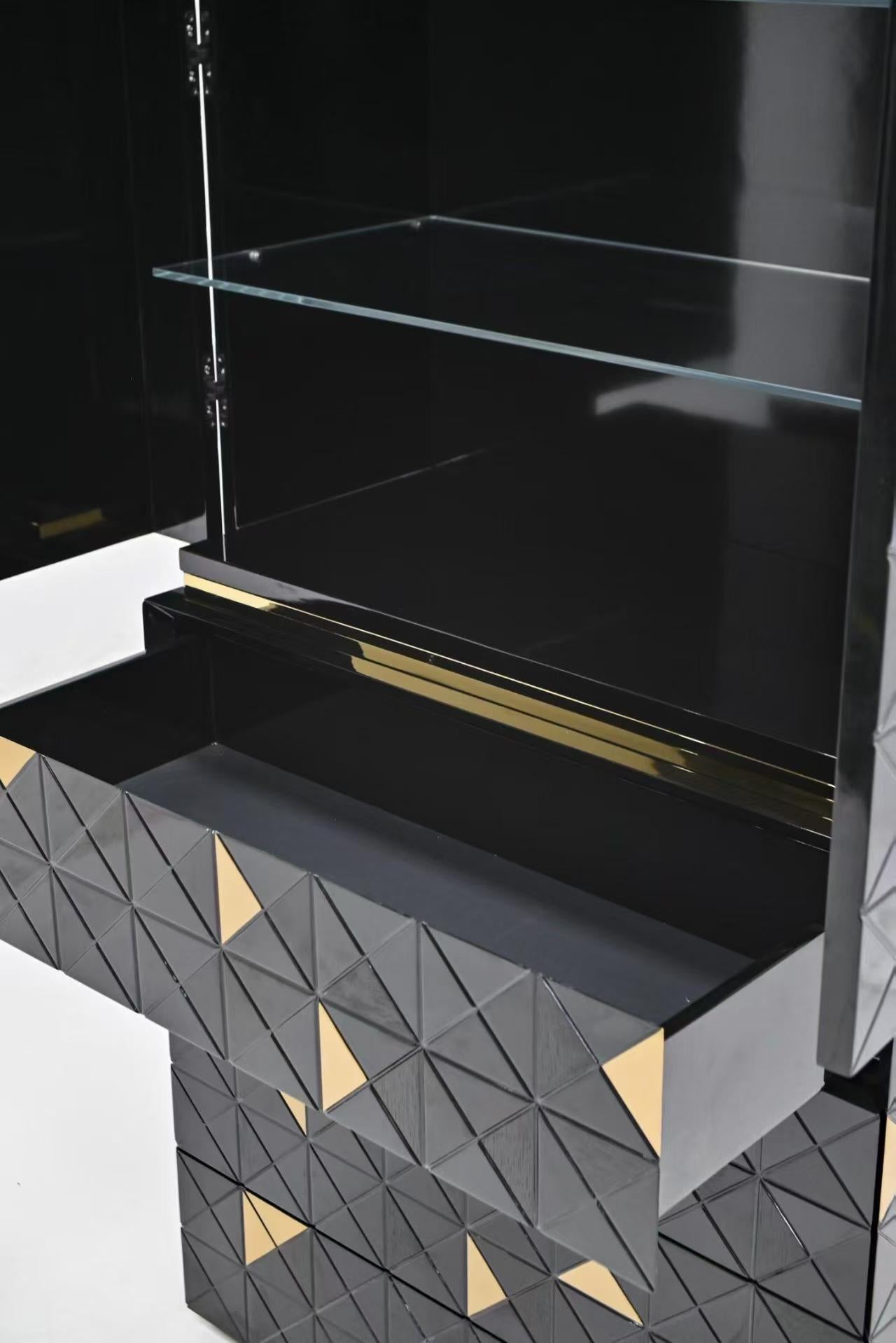 Luxury Italian Pixel Art Wine Cabinet