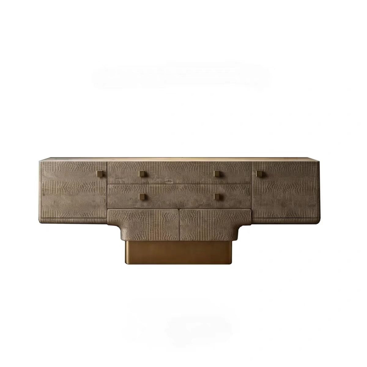 Luxury Italian Crocodile-Texture Sideboard