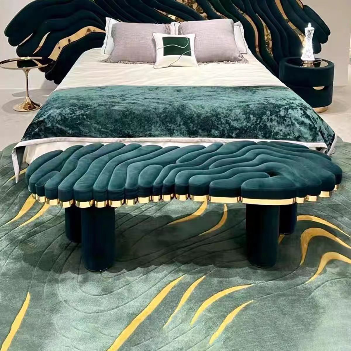 Luxury Italian Irregular Designer Bench