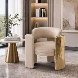 Luxury Brass Accent Chair