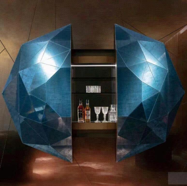 Luxury Diamond Wine Display Cabinet