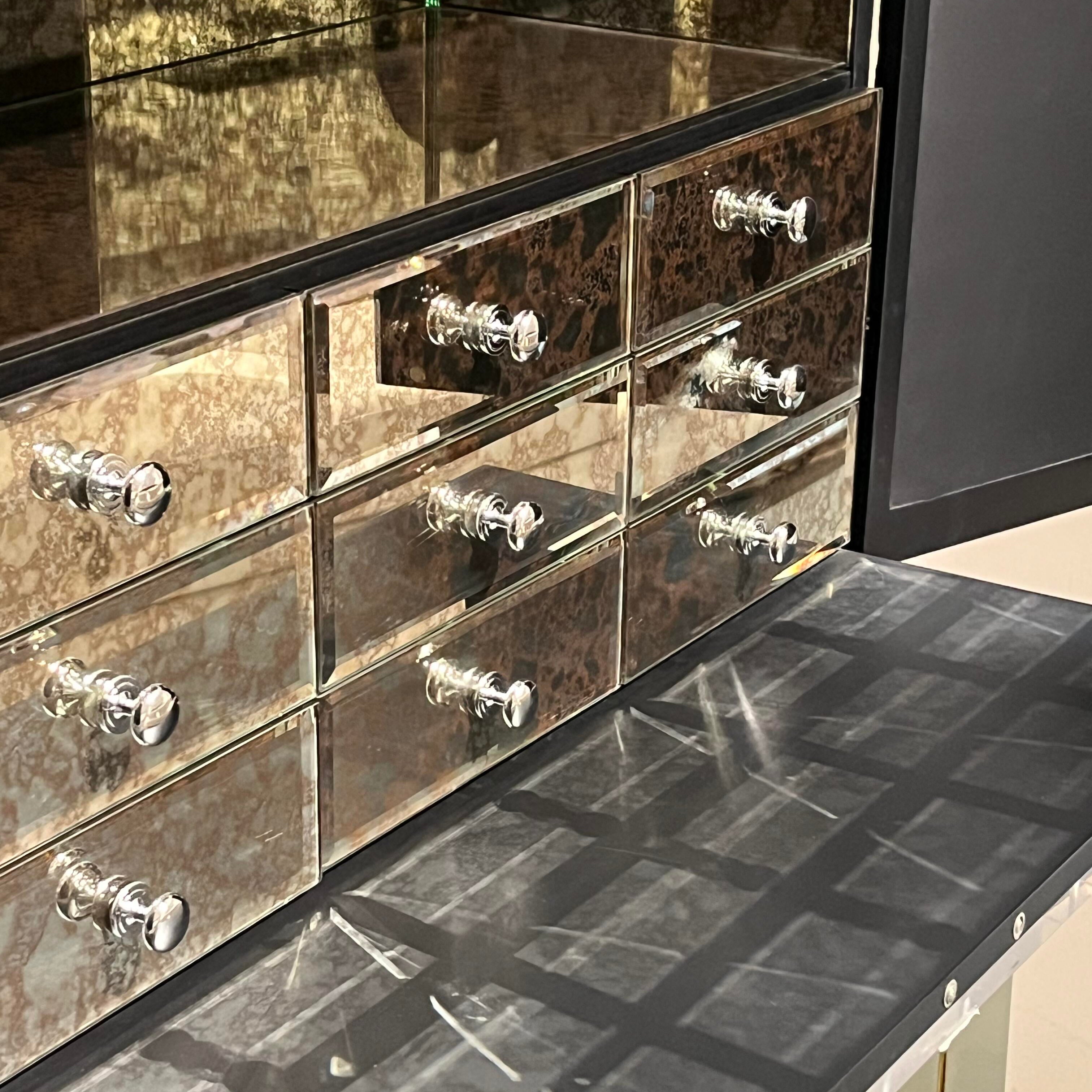 Luxury Italian Mosaic Wine Cabinet