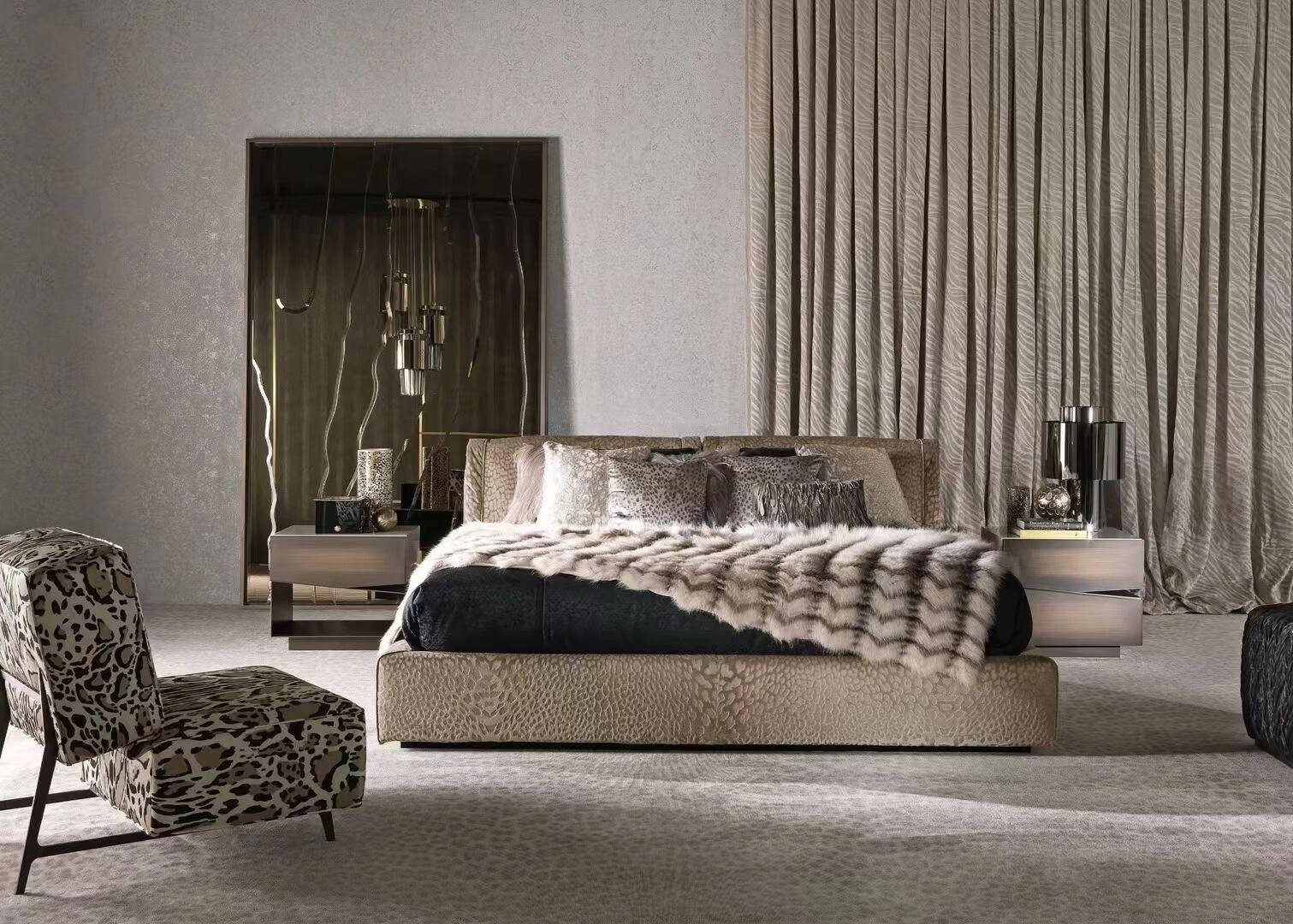 European Luxury Leather Double Bed