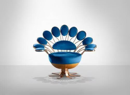 European Luxury Peacock Lounge Chair