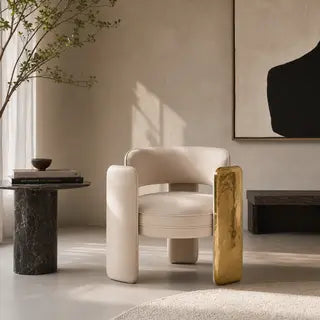 Luxury Brass Accent Chair
