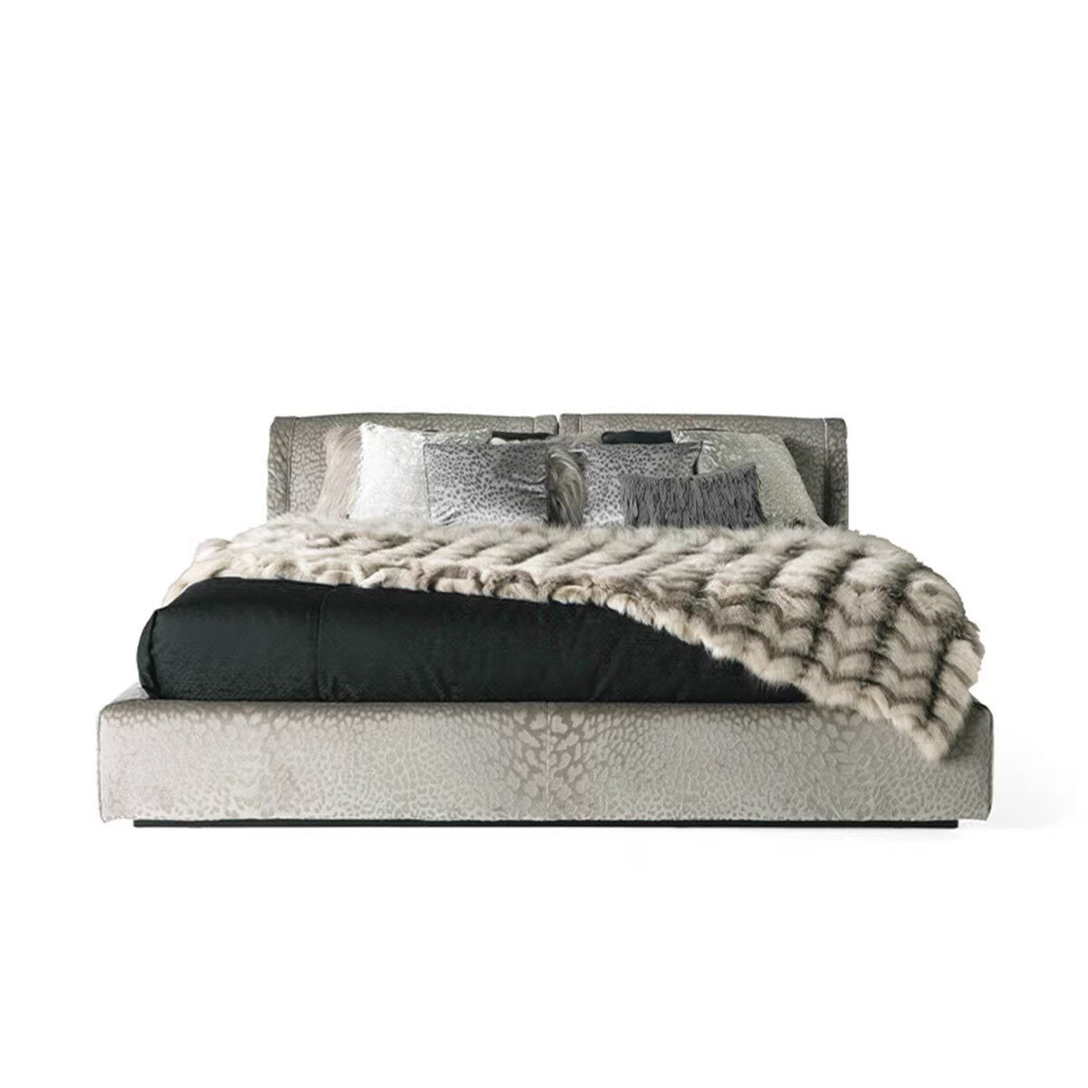 European Luxury Leather Double Bed