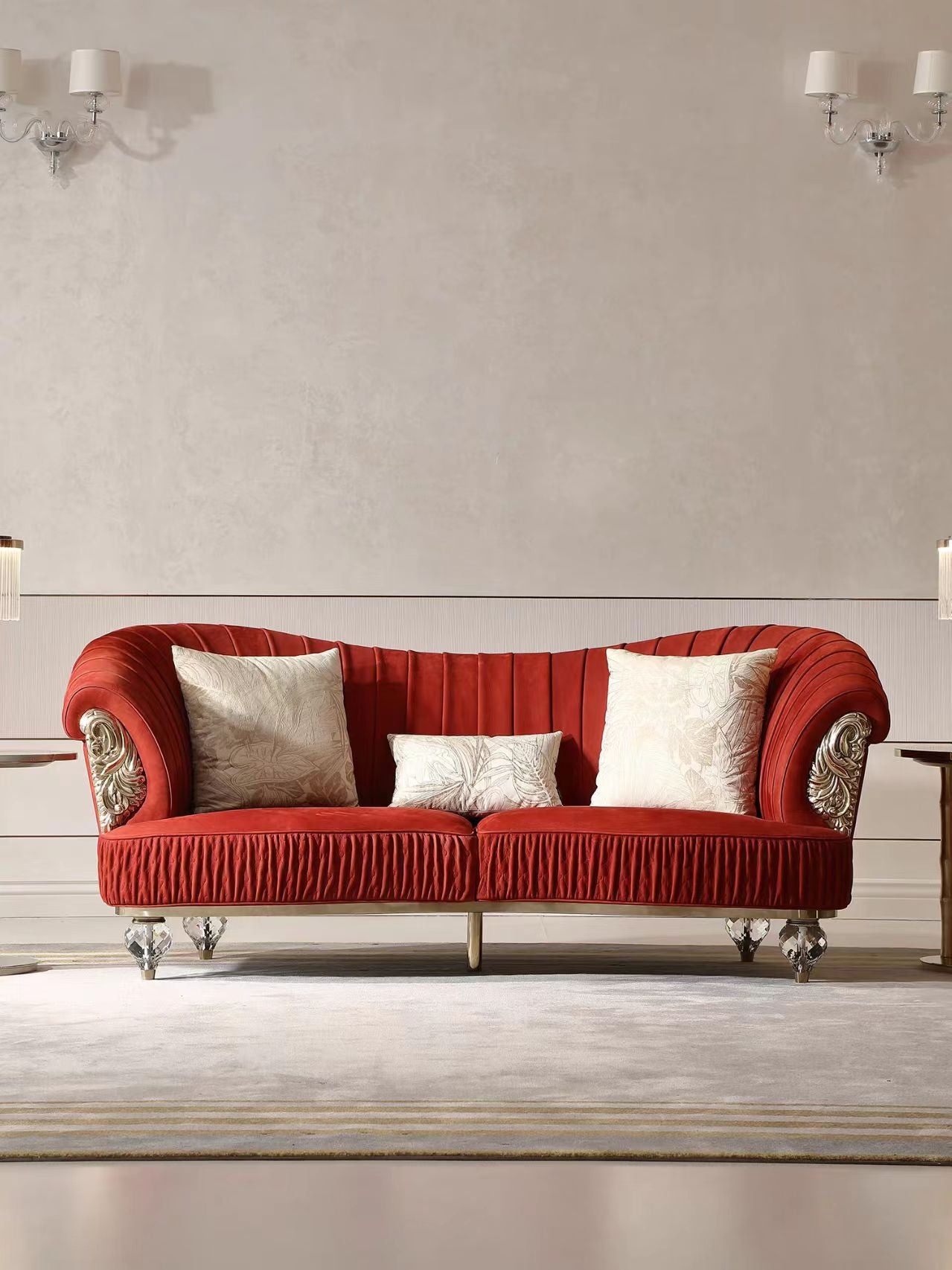 Luxury Italian Old Money Fabric Sofa
