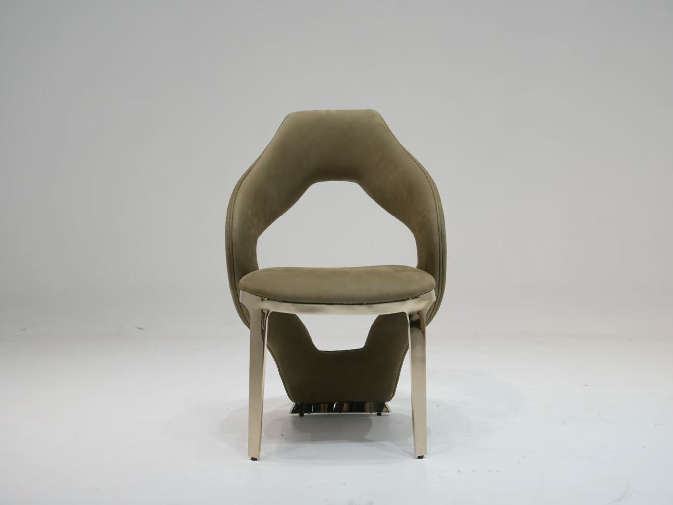 European Luxury Curved Accent Chair