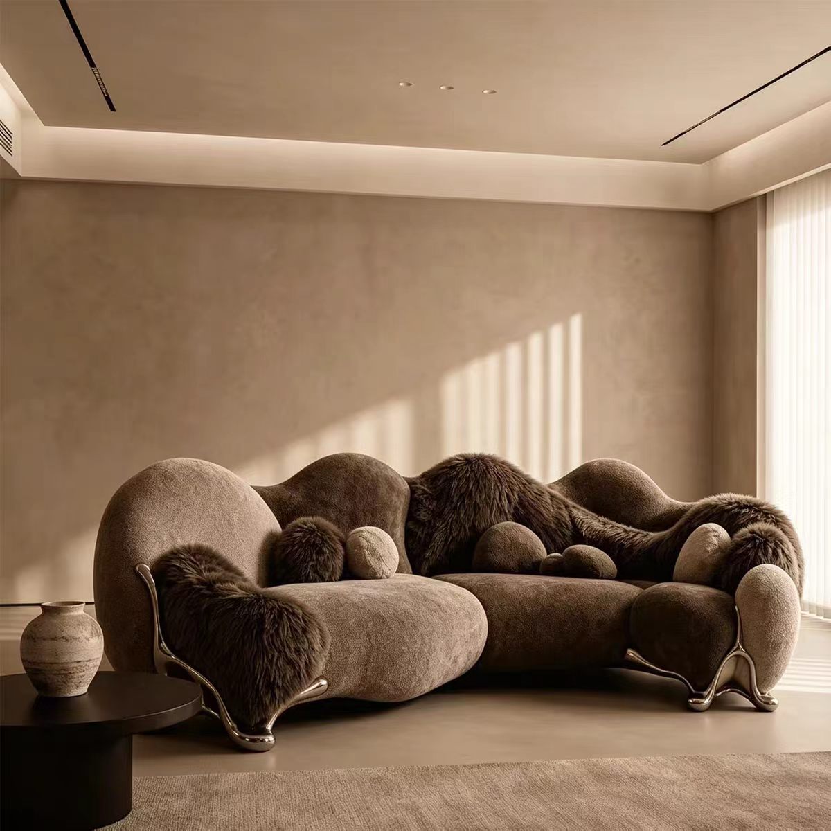 Luxury Italian Cloud Curved Sofa