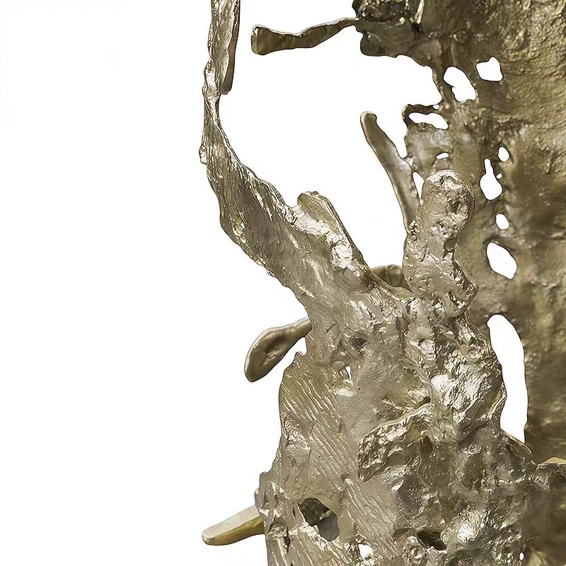 Luxury Italian Brass Sculptural Side Table