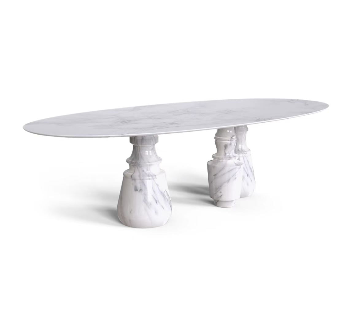 Portuguese Luxury Irregular Marble Dining Table