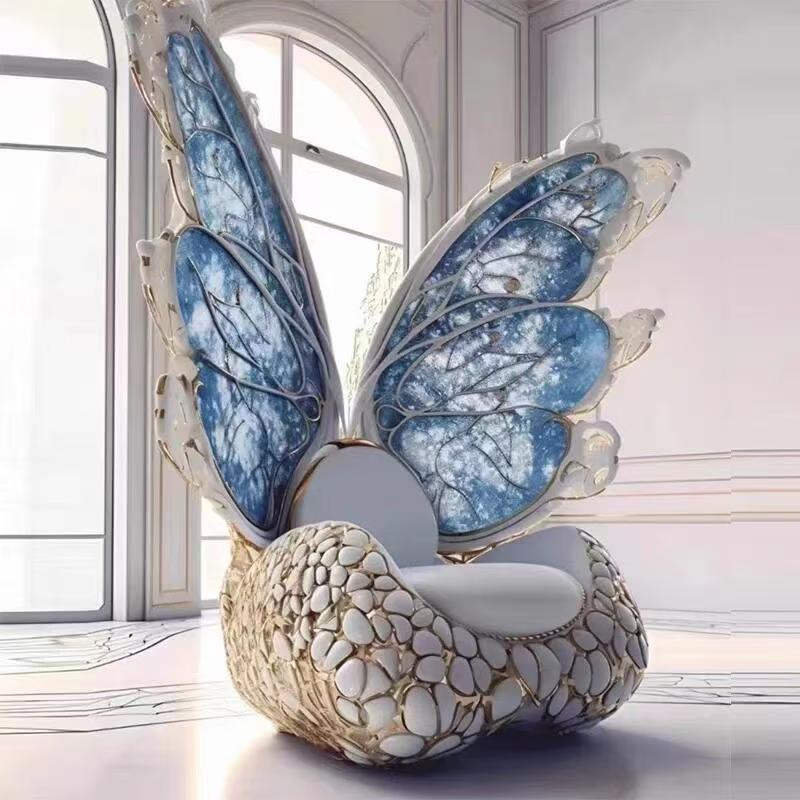 Luxury Italian Butterfly Throne Chair