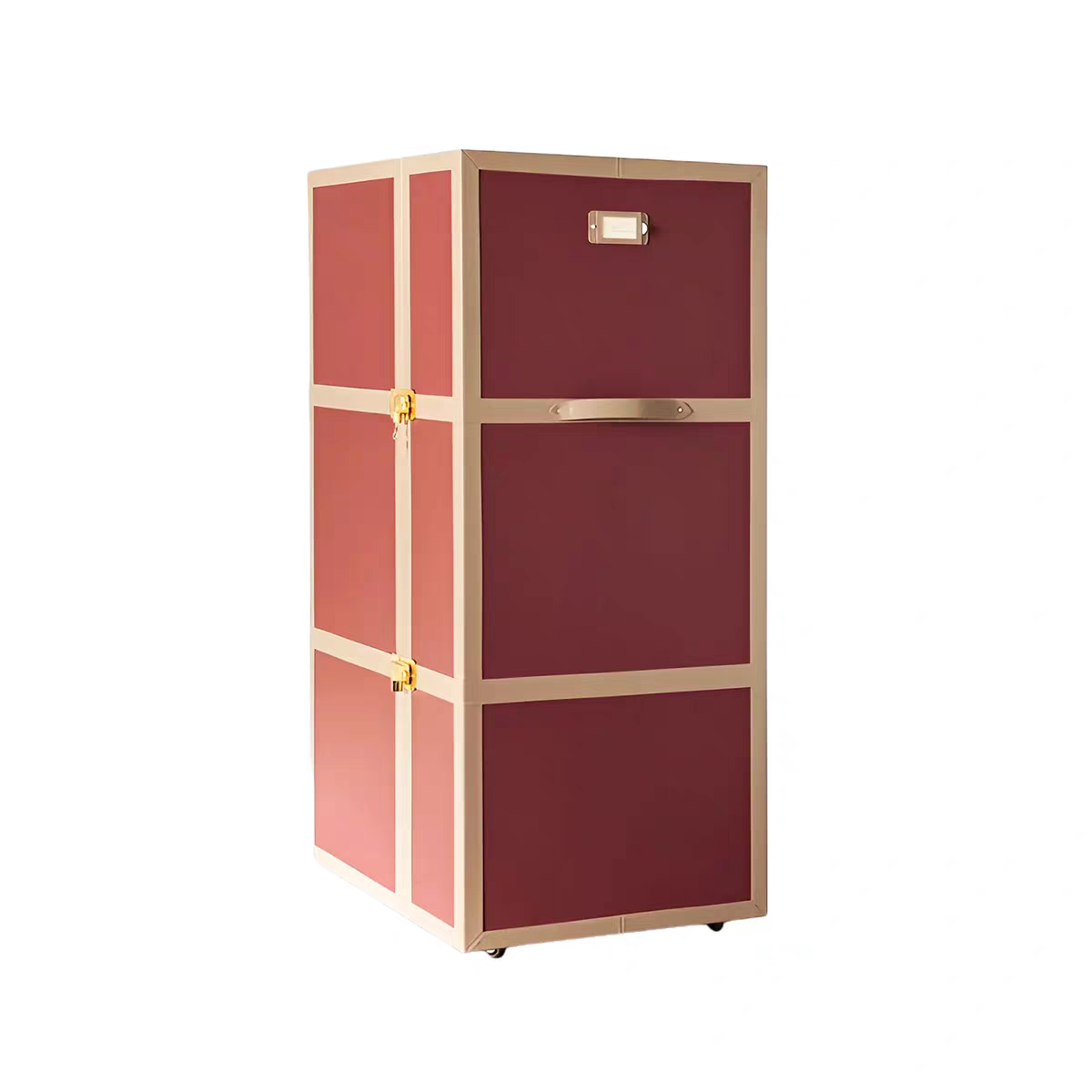 Luxury Leather Movable Wine Cabinet Design