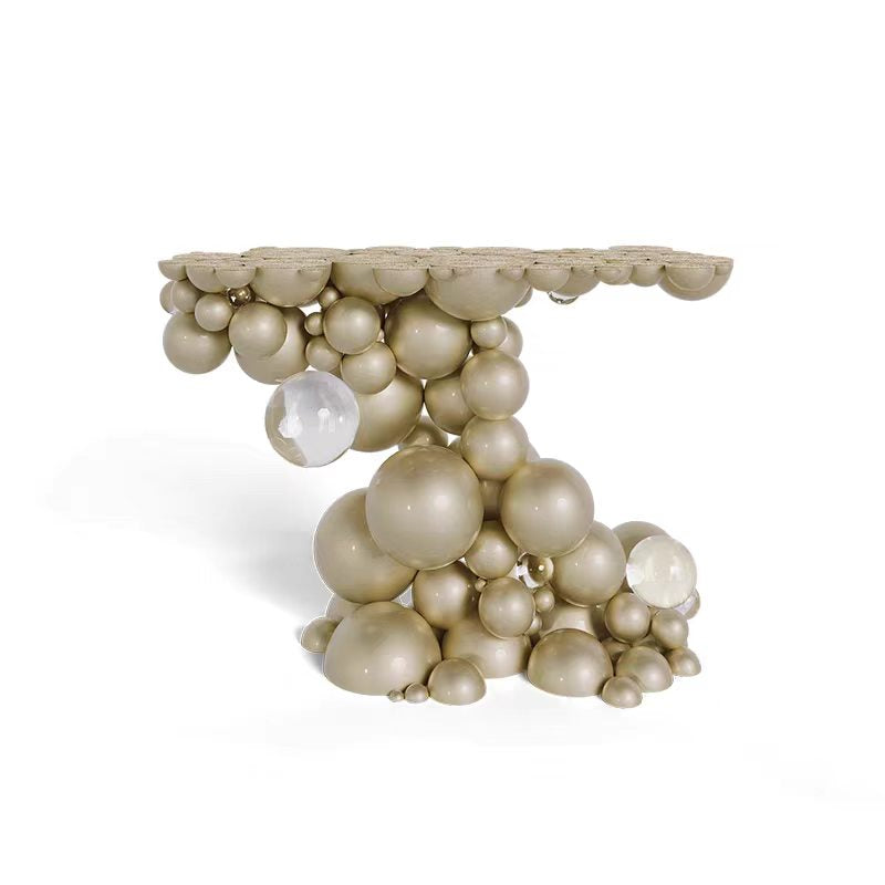 Luxury Italian Stainless Steel Bubble Console Table