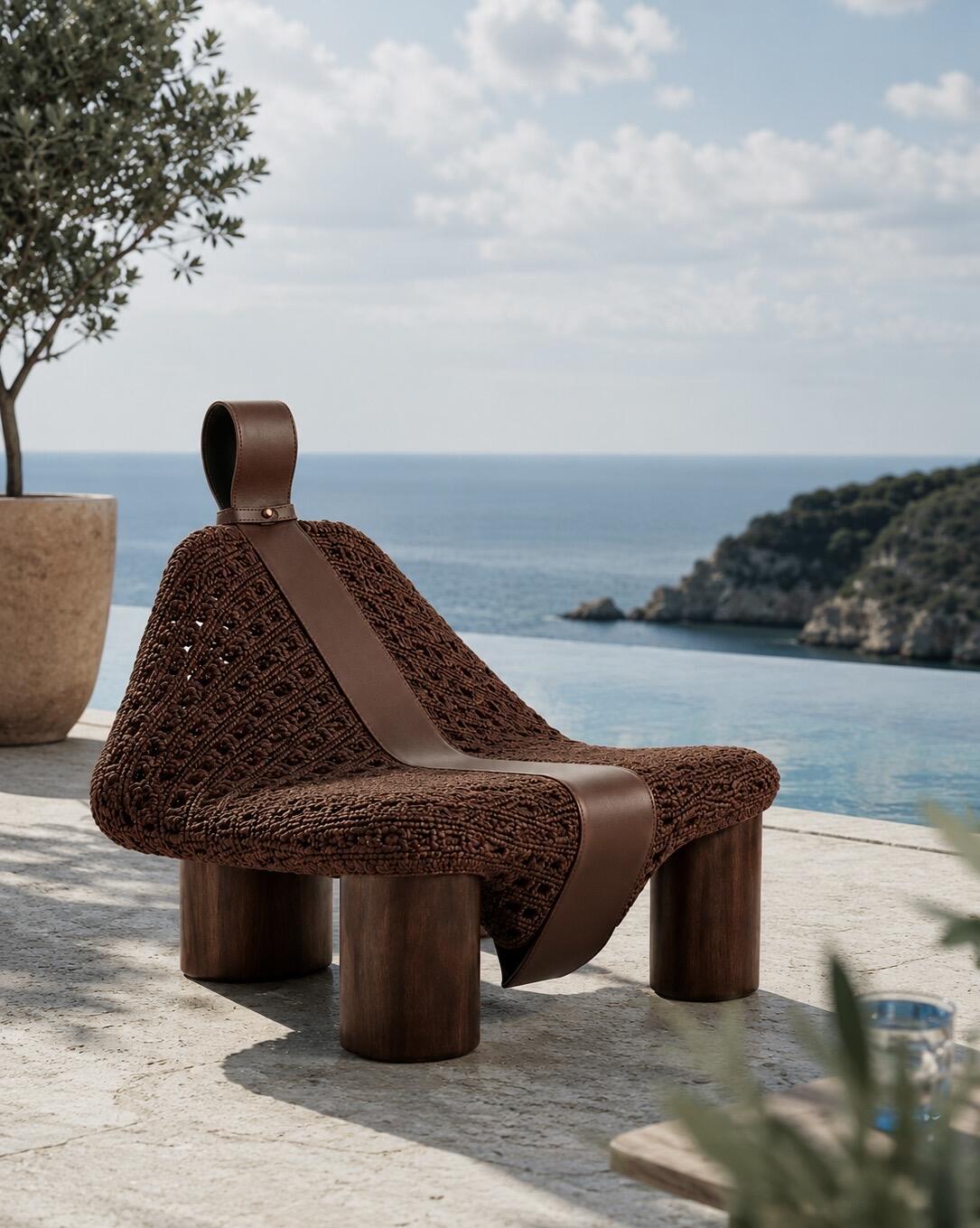 Luxury Italian Handwoven Designer Chair