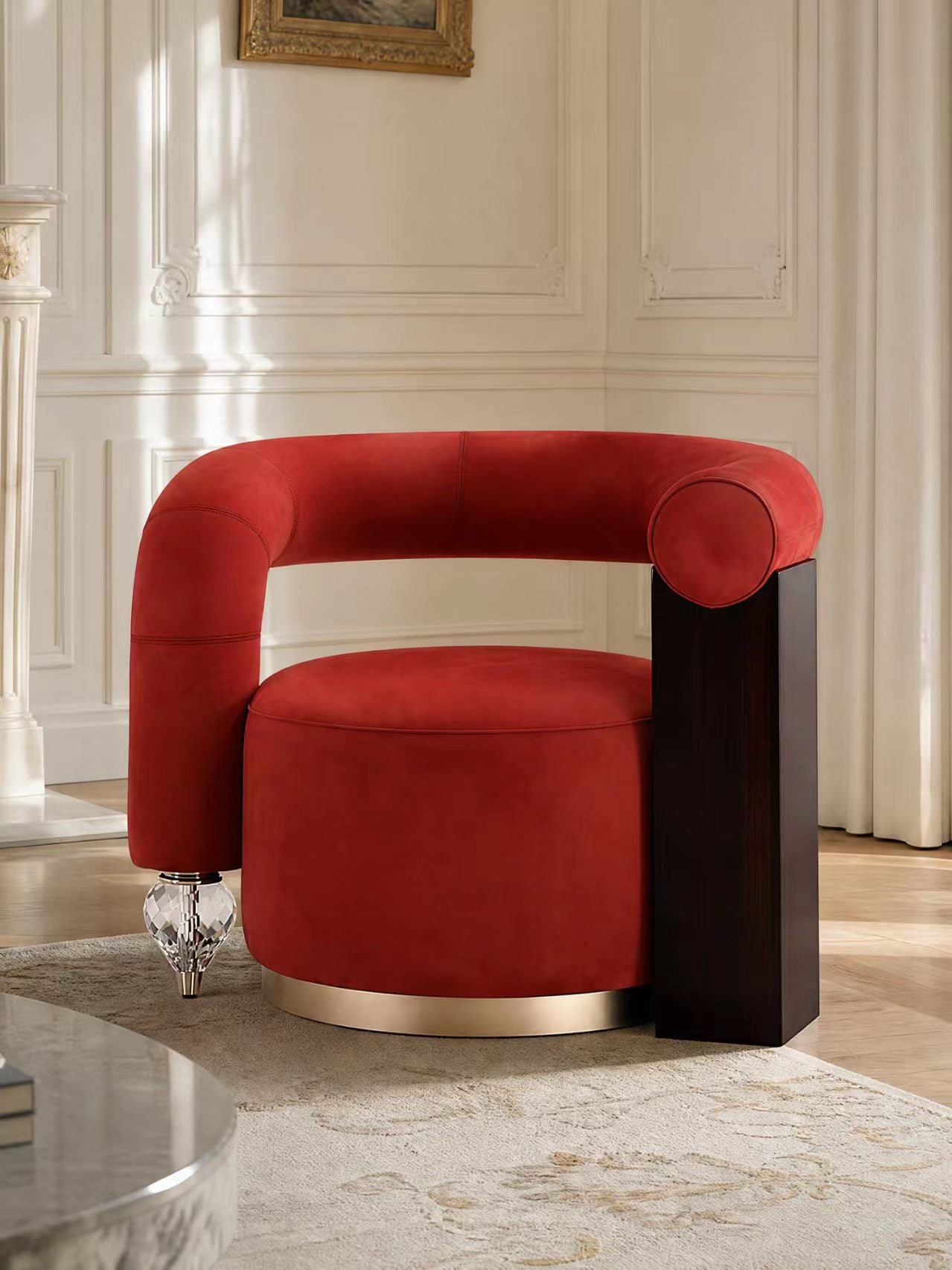 Luxury French Crystal Lounge Chair