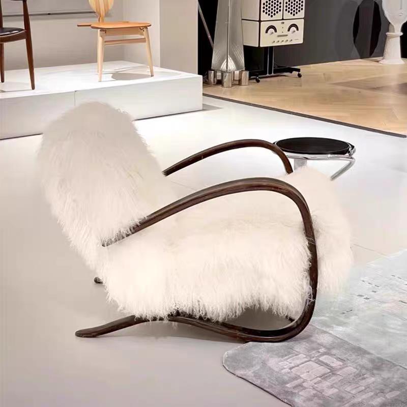 Luxury Italian Wool Lounge Chair