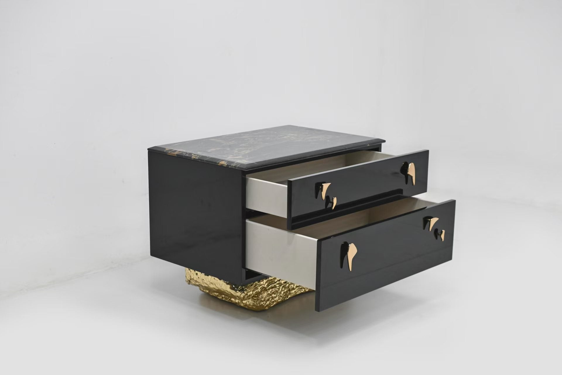Luxury Italian Brass Bedside Cabinet