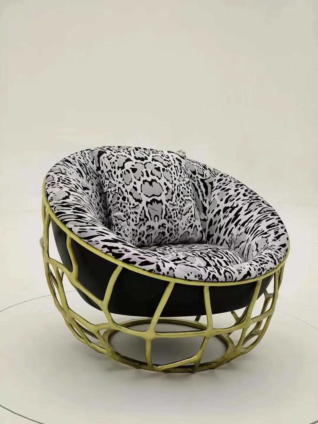 Luxury Italian Copper Lounge Chair