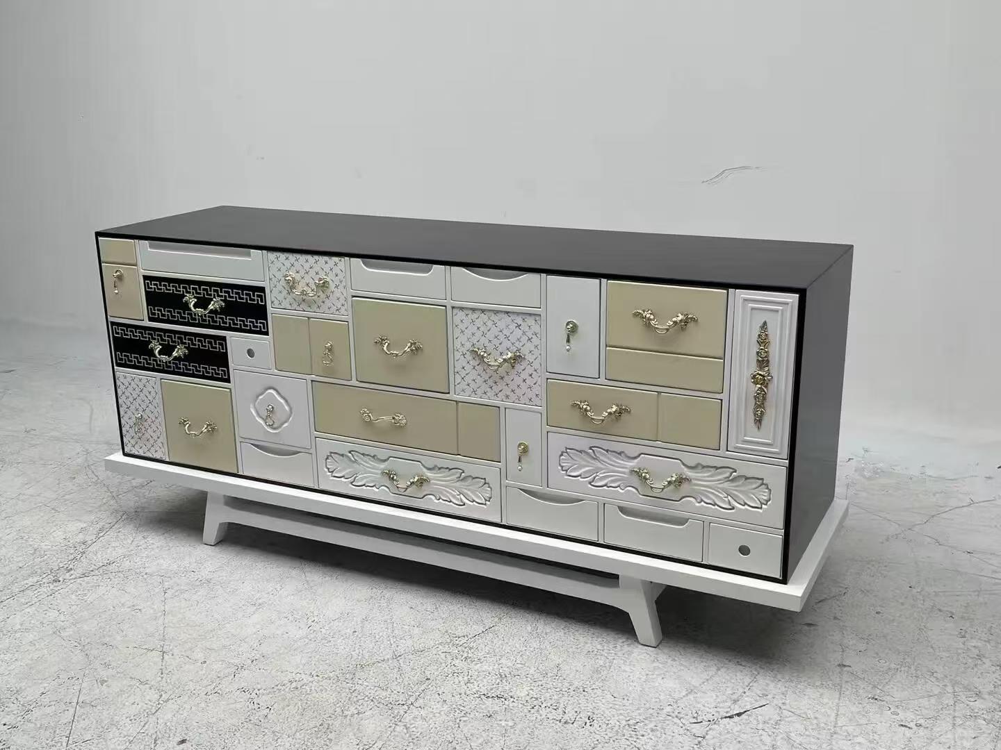 Luxury Italian Carved Wood Sideboard