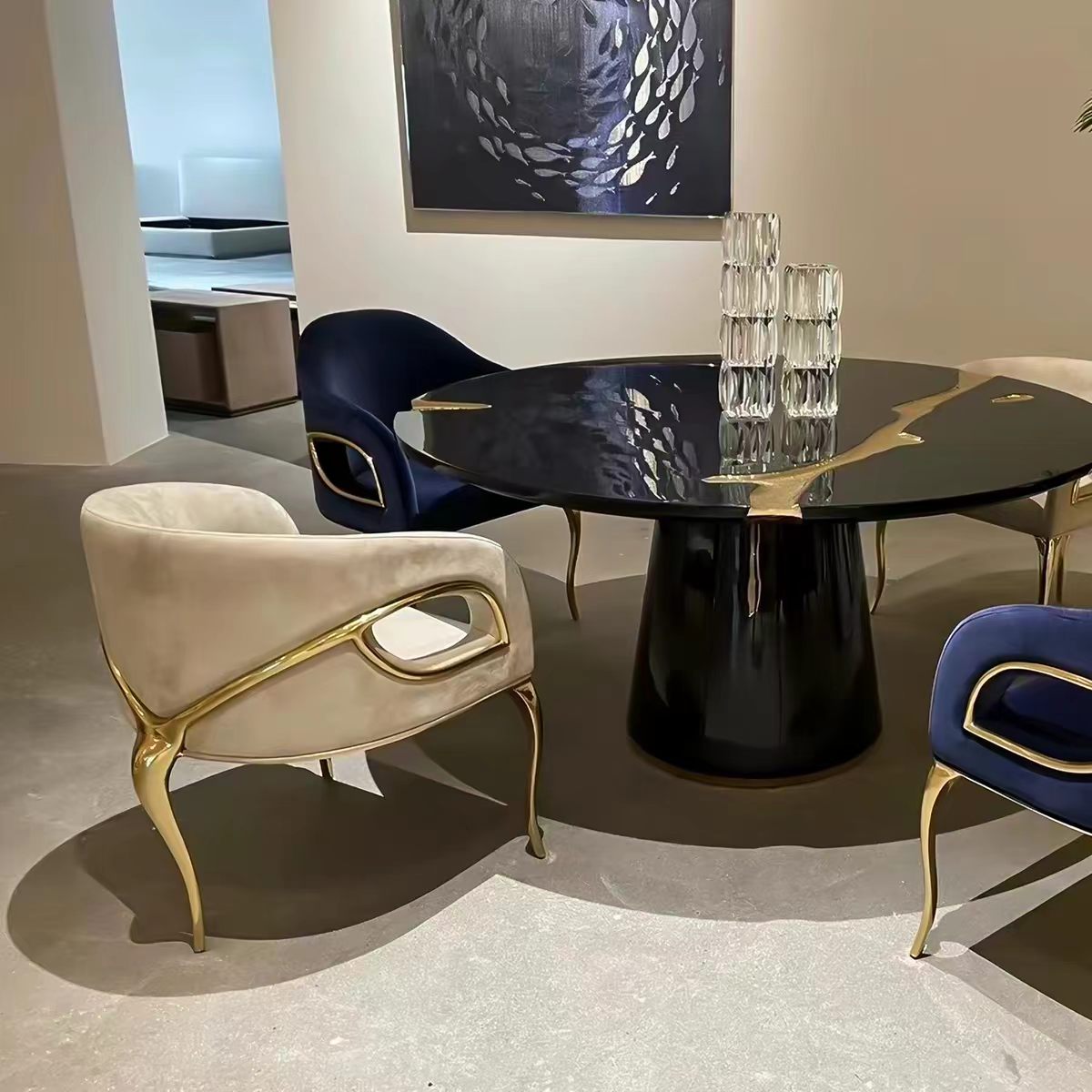 Luxury Italian Copper Dining Chair