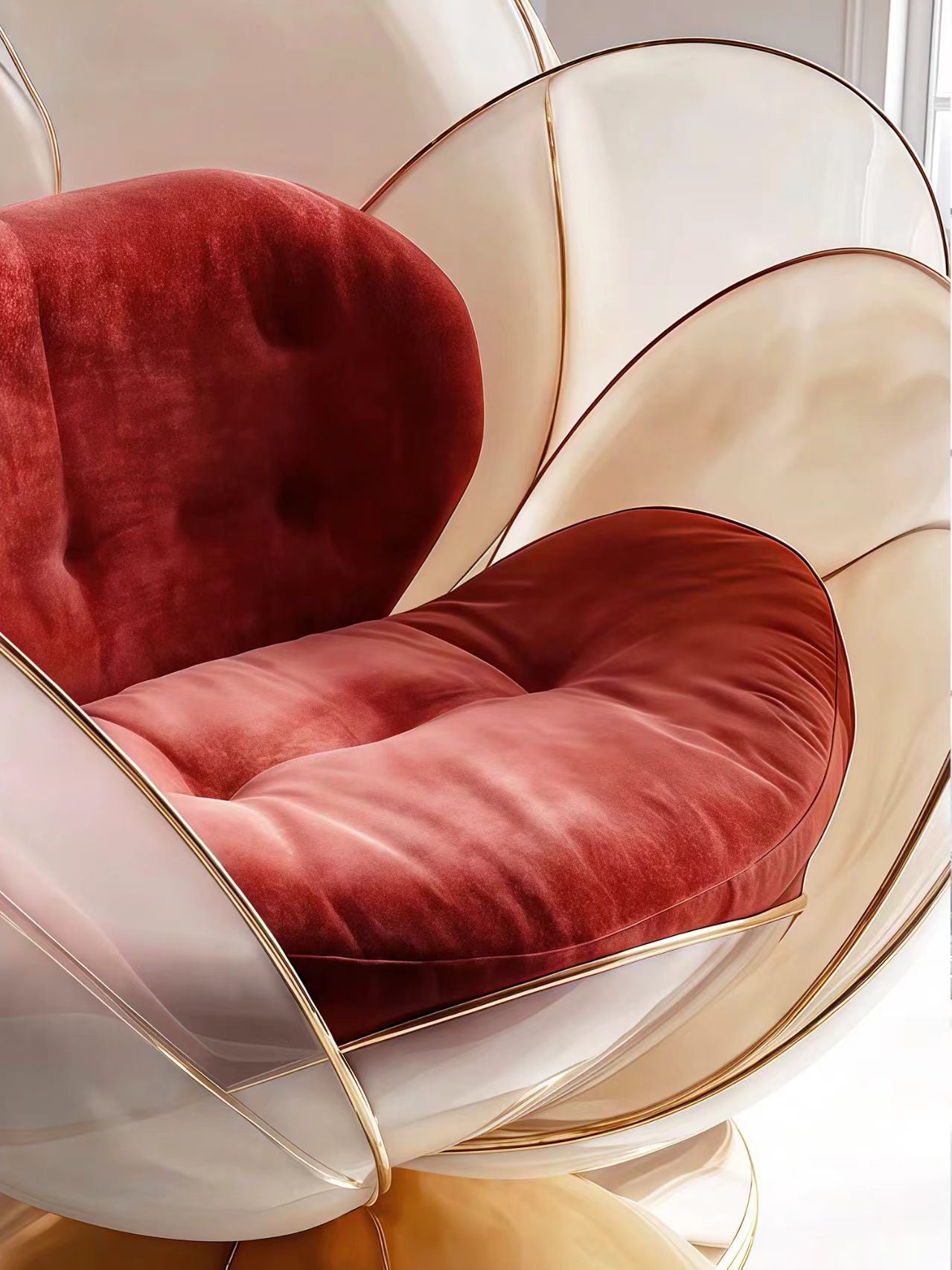Luxury Italian Petal Lounge Chair