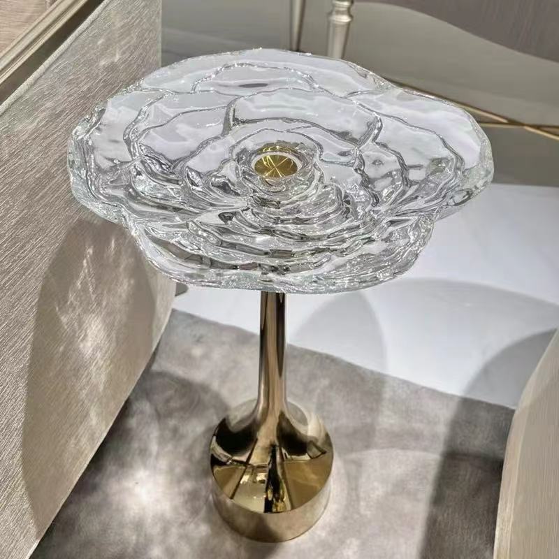 Luxury American Crystal Rose Side Table