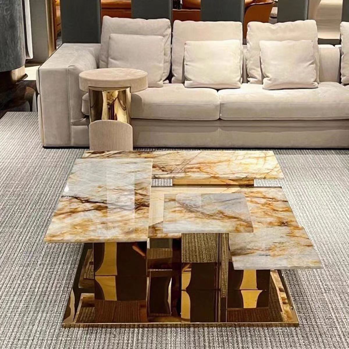 Luxury Italian Pandora Stone Coffee Table Design