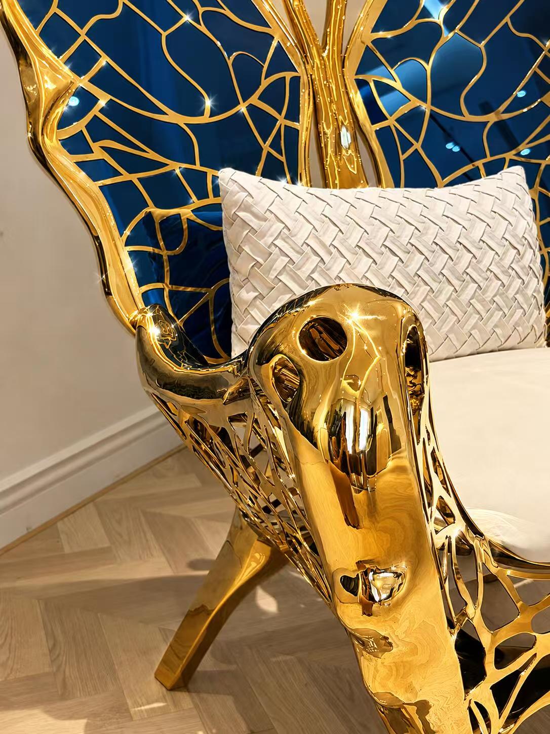 Luxury Italian Butterfly Queen Armchair