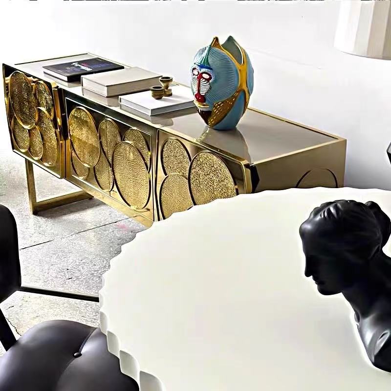Luxury Stainless Steel Sideboard Cabinet Design