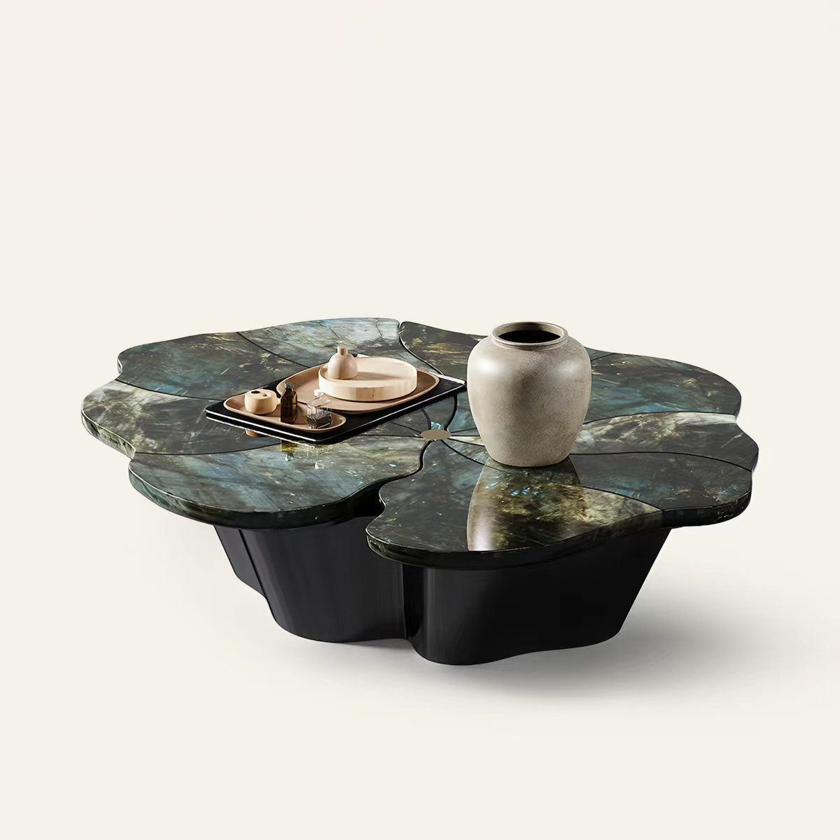 Luxury Italian Amazon Green Stone Coffee Table