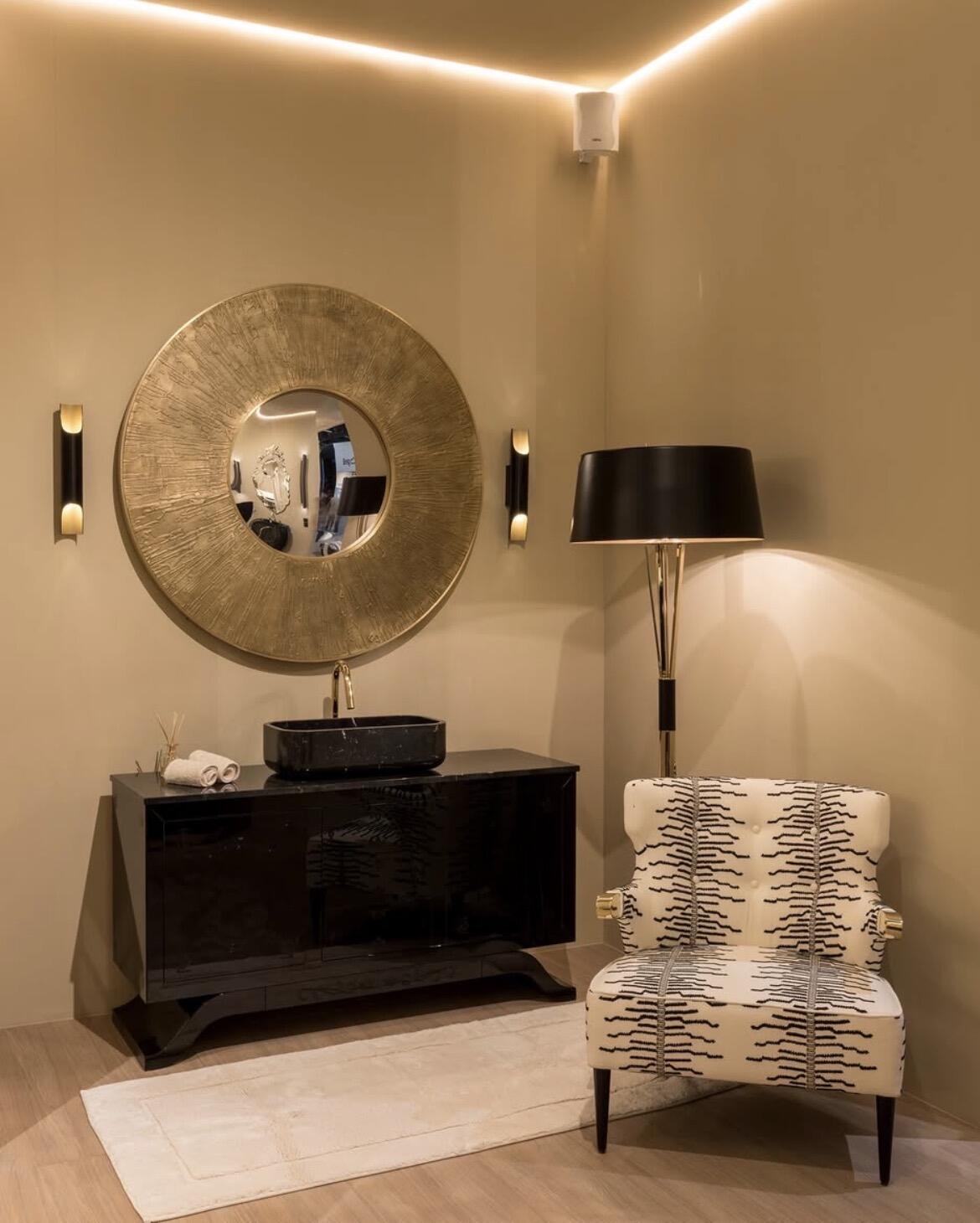 Luxury Italian Black Wash Basin Cabinet