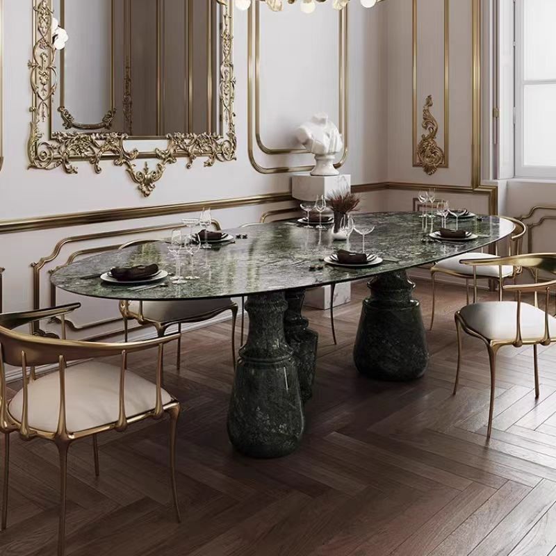 Portuguese Luxury Irregular Marble Dining Table