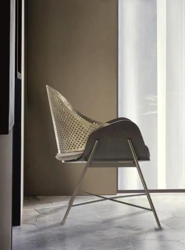 Luxury Italian Brushed Brass Dining Chair