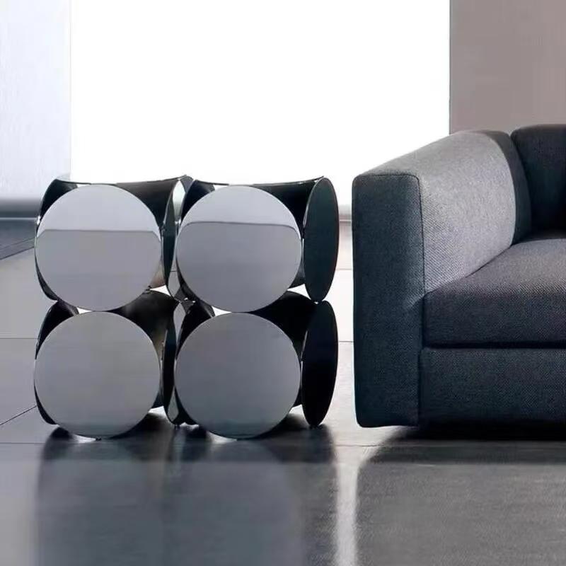 Luxury Modern Stainless Steel Side Table