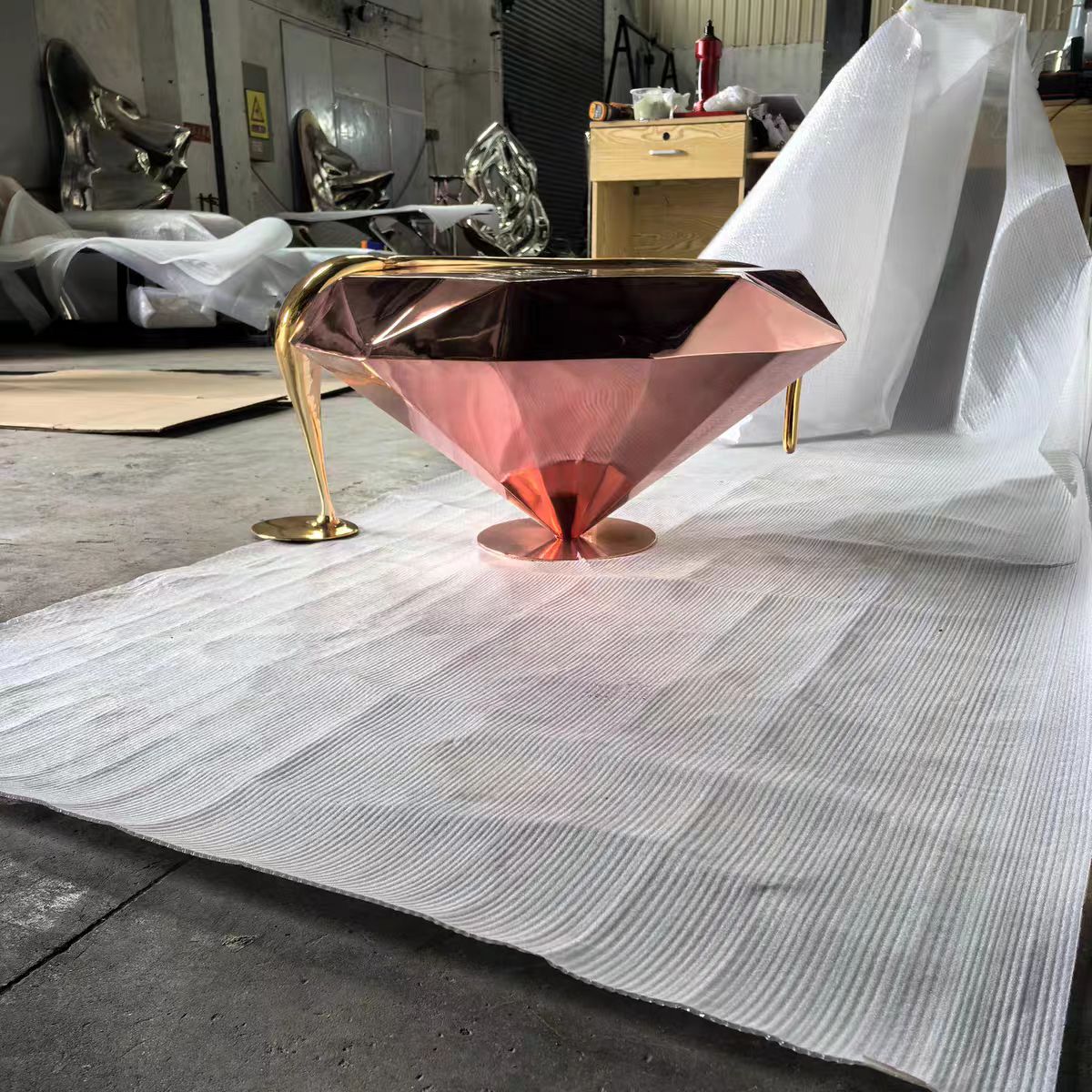 Luxury Italian Irregular Diamond Coffee Table