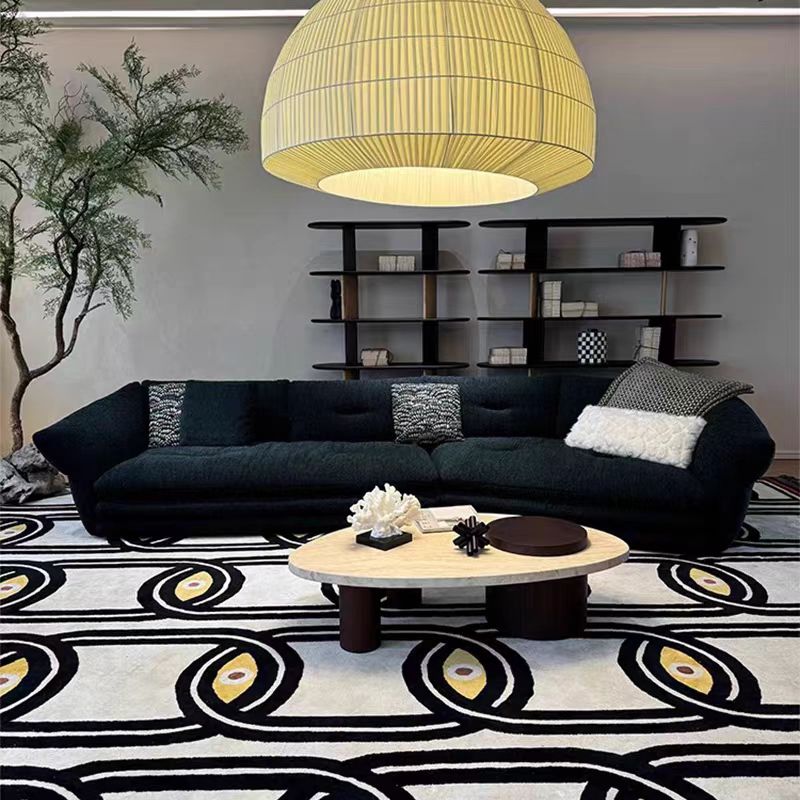 Luxury Italian Curved Fabric Sectional Sofa