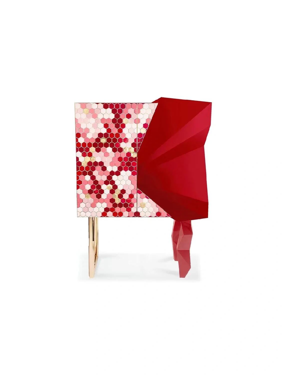 Luxury Italian Honeycomb Wine Cabinet Design