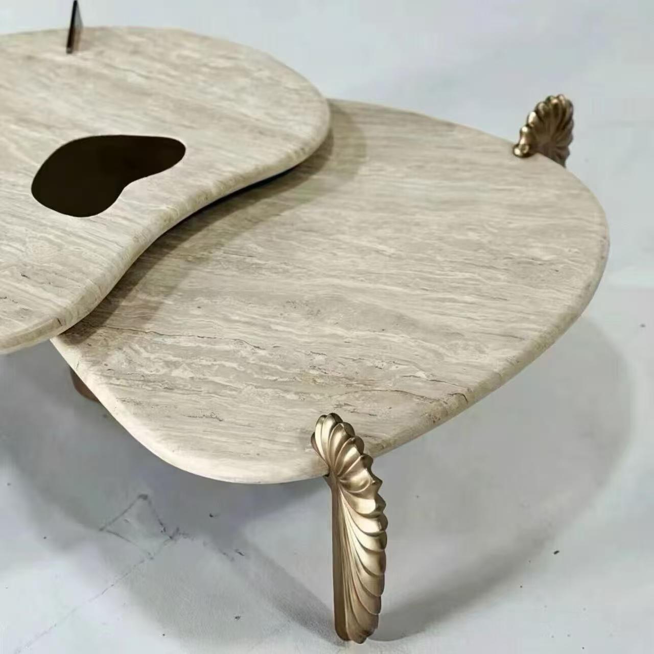 Luxury Vintage Marble Sculptural Coffee Table