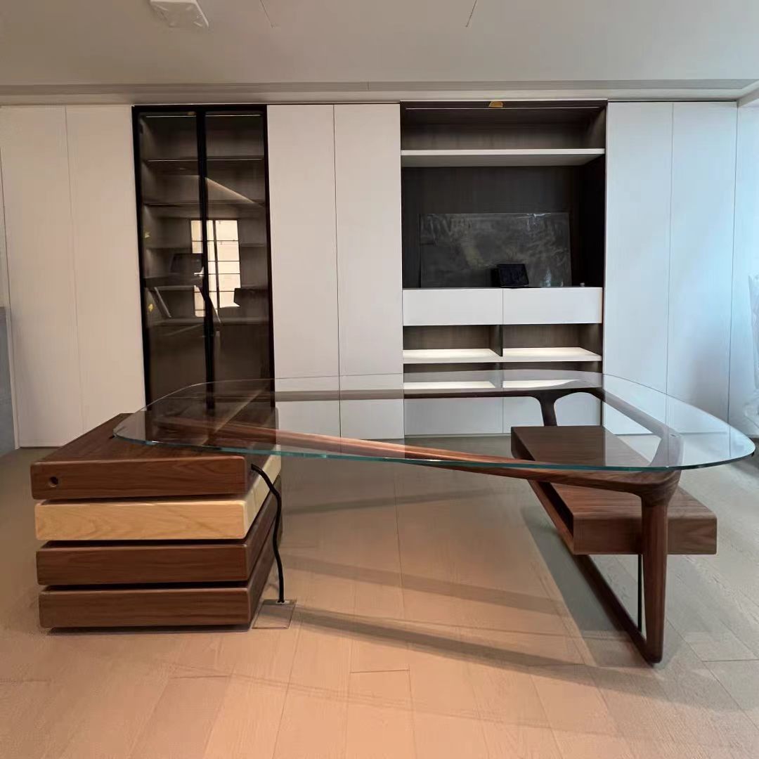 Luxury Italian Solid Wood Executive Desk